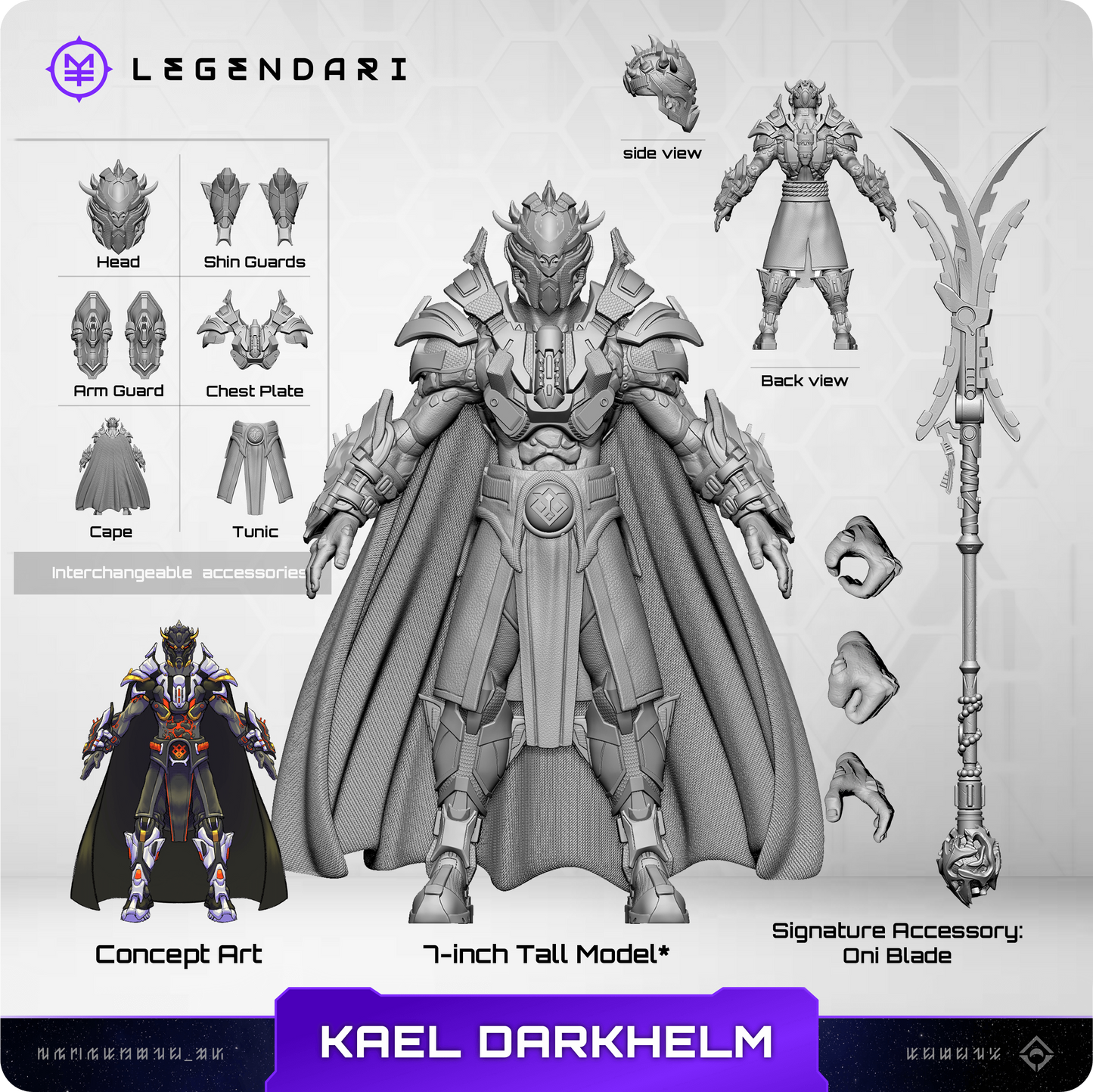 Legendari Kael Darkhelm Action Figure