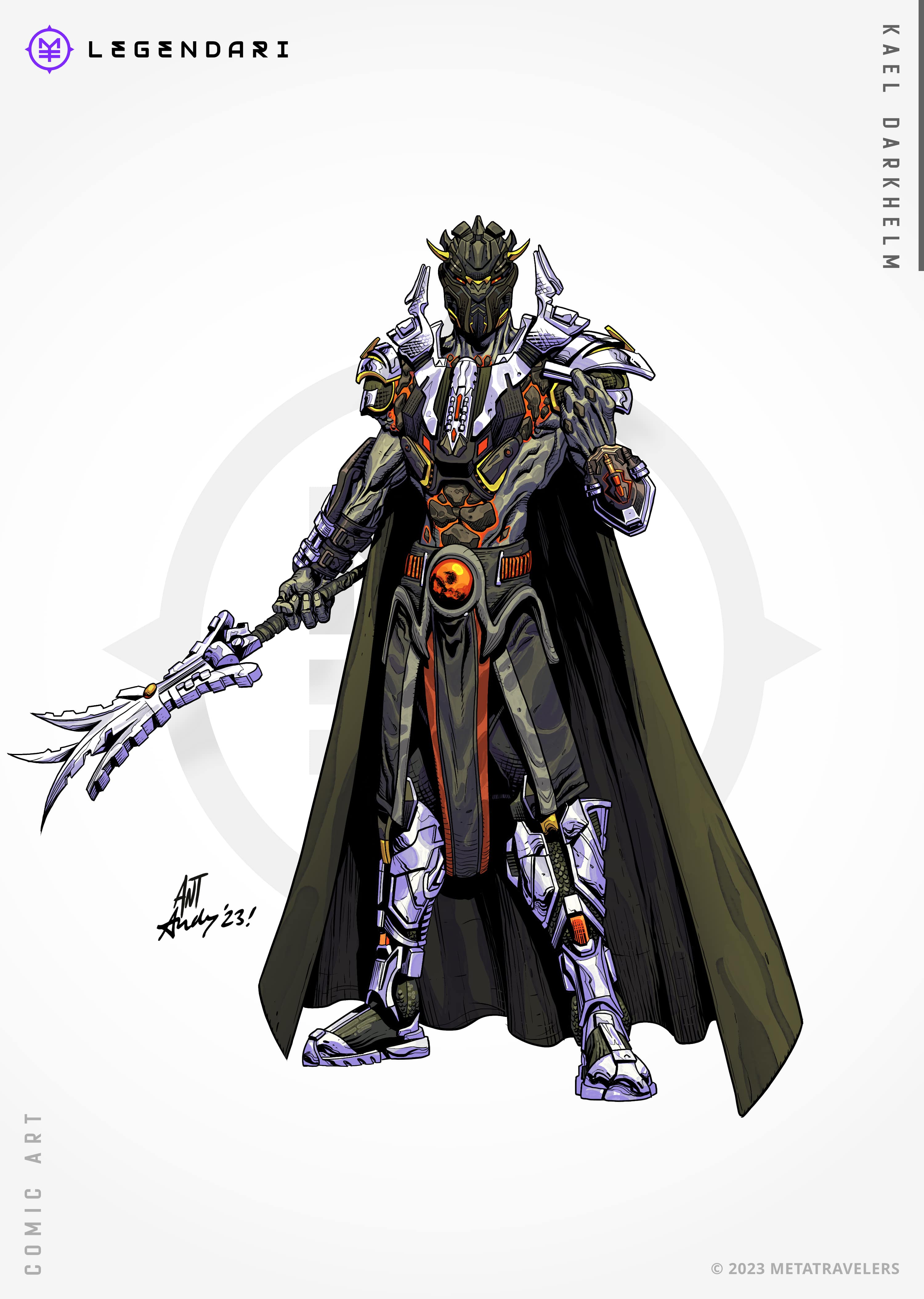 Kael Darkhelm MetaTravelers Legendari Premium Action Figure